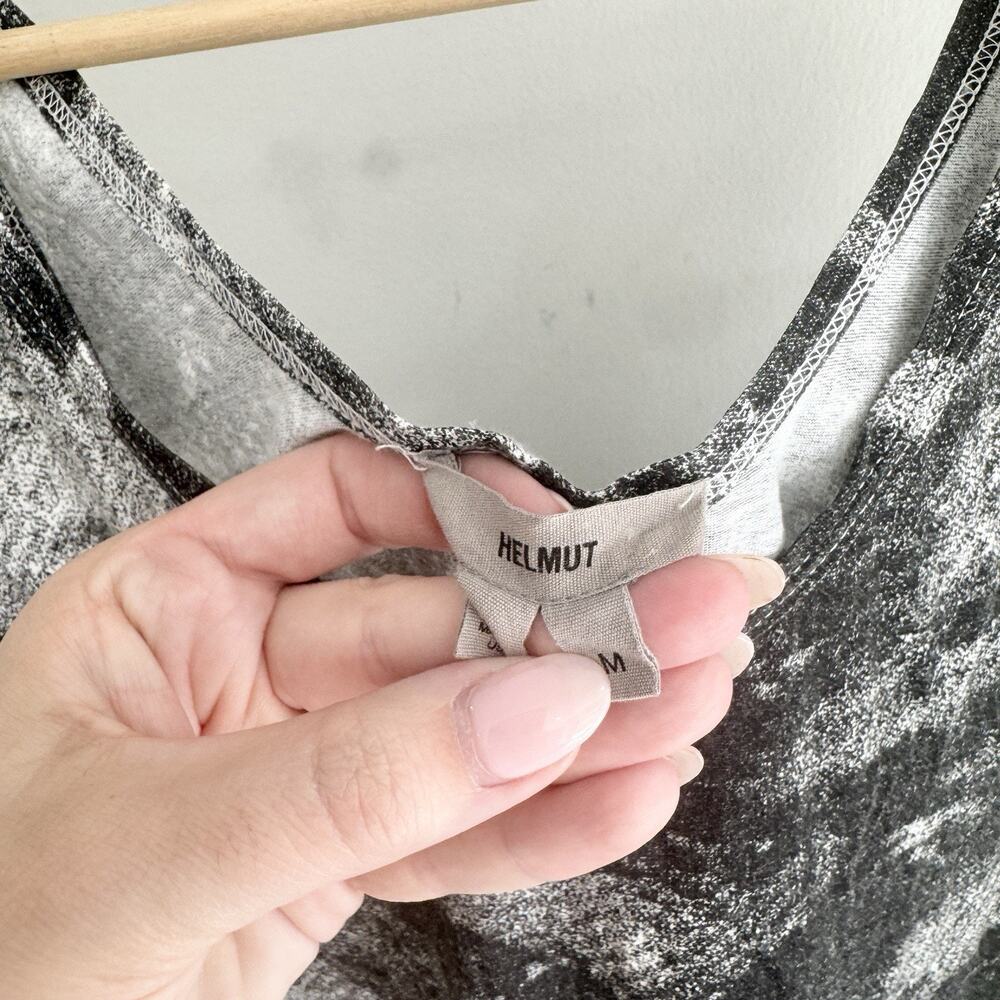 Helmut Smudge Print Grey Modal Tank Top Medium SS503 - Picture 5 of 5